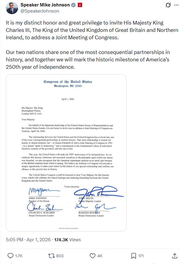 What to expect from King Charles Congress speech