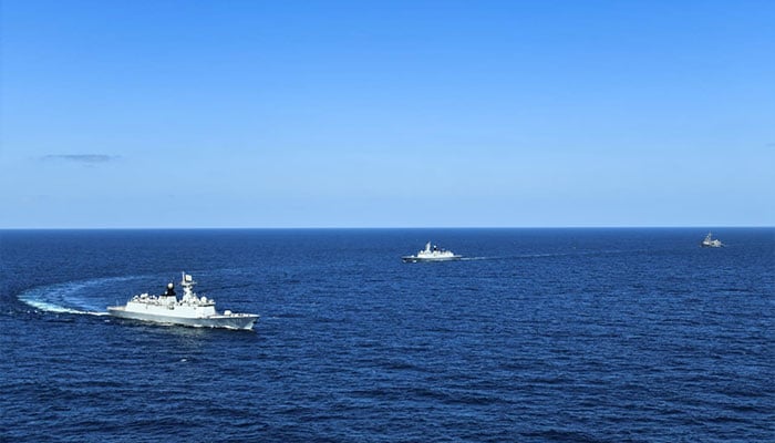 Pakistan and Chinese navies conduct Sea Guardian IV Exercise. — Facebook/@PakistanNavy