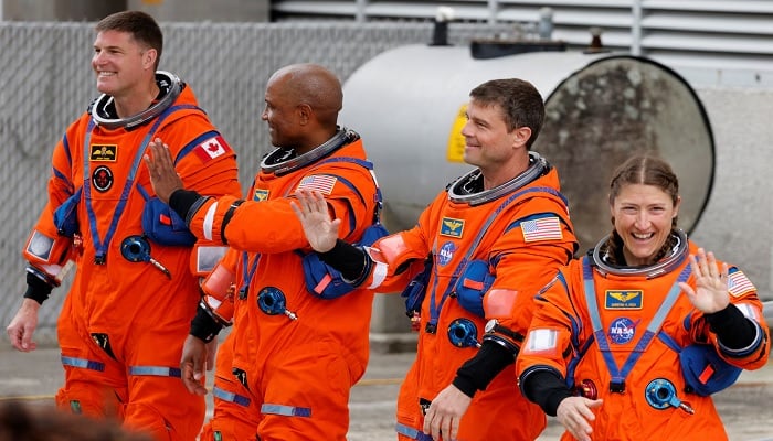 Artemis II crew interacts with public.— Reuters