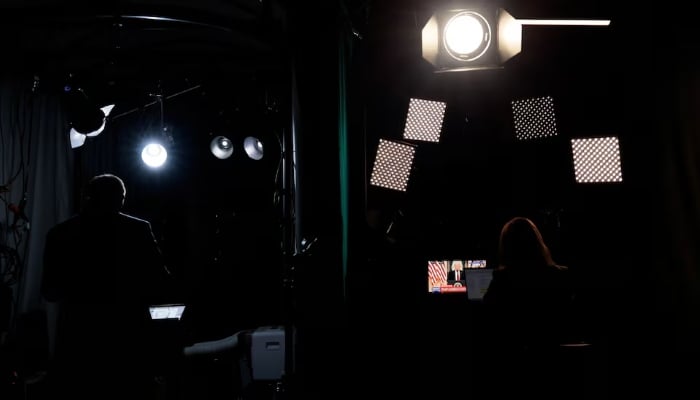 Journalists at the White House listen as US President Donald Trump delivers an address to the nation about the Iran war, in Washington, DC, US, April 1, 2026. — Reuters