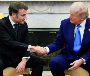 Trump takes a dig at Macron, saying wife treats him 'badly'