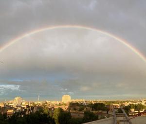 Karachi witnesses stunning rainbow after heavy rains