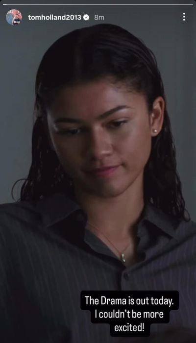 Tom Holland posts sweet message for Zendaya as The Drama hits theatres