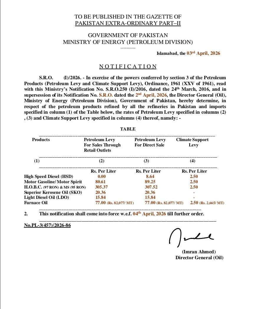 PM cuts petrol price to Rs378 per litre after steep hike linked to Mideast fuel crisis