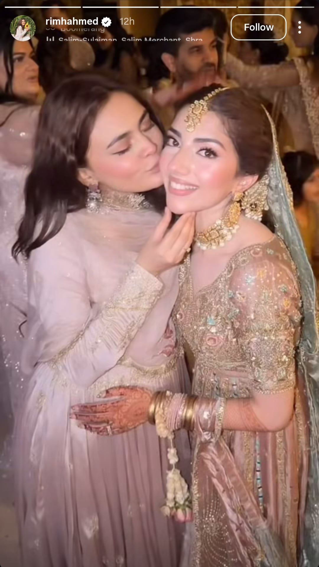 A screengrab taken from a video shared by Rimha Ahmed on her Instagram stories.