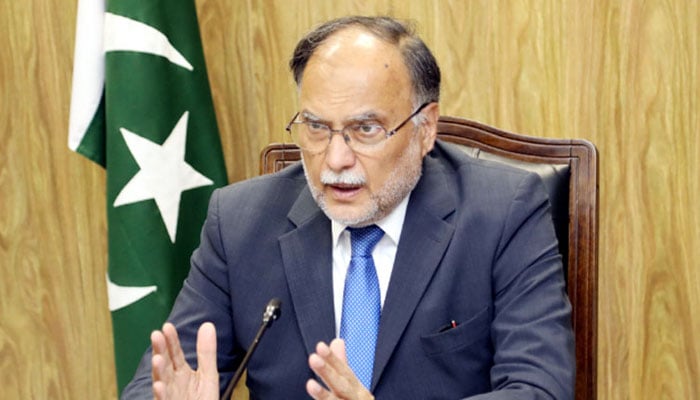 Federal Minister for Planning, Development and Special Initiatives Ahsan Iqbal chairs a meeting. — Radio Pakistan/File