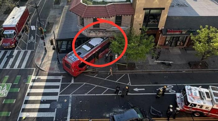 Metro bus crashes into popular DC restaurant, luckily it was empty