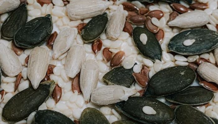 Various raw mixed seeds scattered on a table. — Pexels