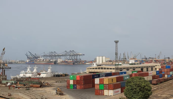 Shipping containers are seen at the Karachi port in Karachi, June 10, 2025. — Reuters