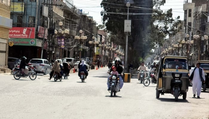 A general View of Jinnah Road in Quetta, March 13, 2026. — PPI