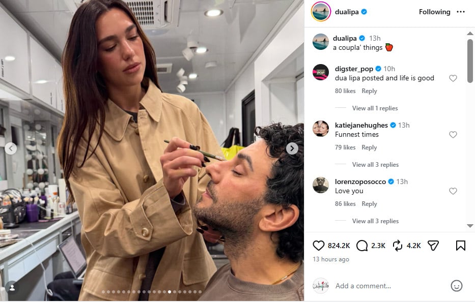 Dua Lipa swaps role with her longtime stylist