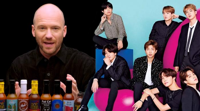 BTS ARMY grows concerned as K-pop band takes on 'Hot Ones' finale challenge