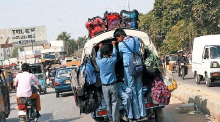 Sindh govt issues circular barring schools from hiking van fares
