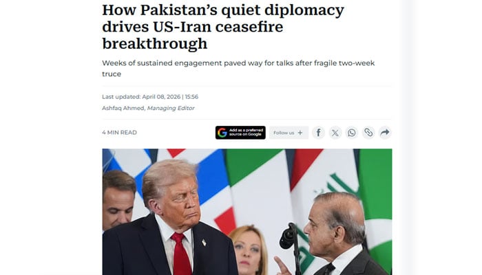 Pakistan dominates world headlines over US-Iran ceasefire diplomacy