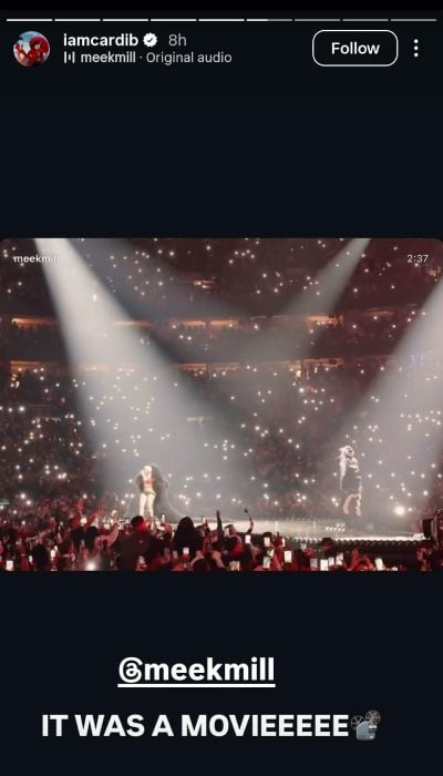 Cardi B fuels Nicki Minaj feud by bringing her ex on stage