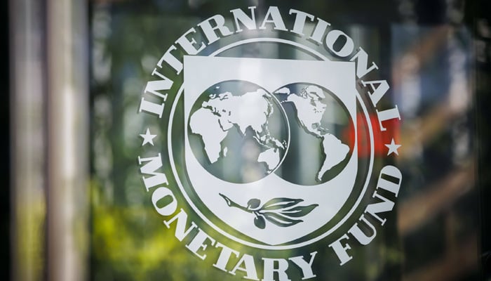 The logo of the International Monetary Fund (IMF) seen in Washington, US, July 9, 2024. — Reuters