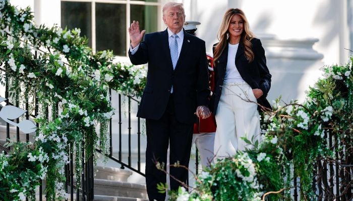 US President Donald Trump and First Lady Melania Trump host the annual Easter Egg Roll on the South Lawn of the White House on April 6, 2026, in Washington, DC, US. — AFP