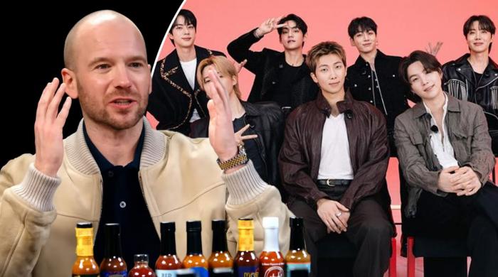 BTS forbids ‘Hot Ones' host Sean Evans from drinking milk, water: Watch