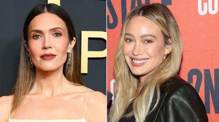 Mandy Moore, Hilary Duff step out for musical double date with husbands