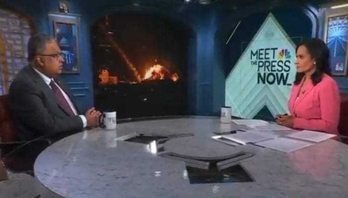 Pakistan’s Ambassador to the United States, Rizwan Saeed Sheikh, speaks on NBC’s Meet the Press with Kristen Welker on March 10, 2026. — Screengrab/NBC