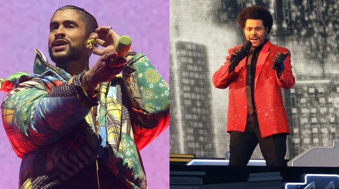 Bad Bunny, The Weeknd share quick moment at Coachella
