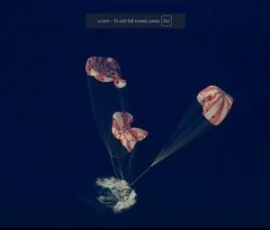 Artemis II capsule splashes down in Pacific, ending first crewed lunar flyby in 50 years