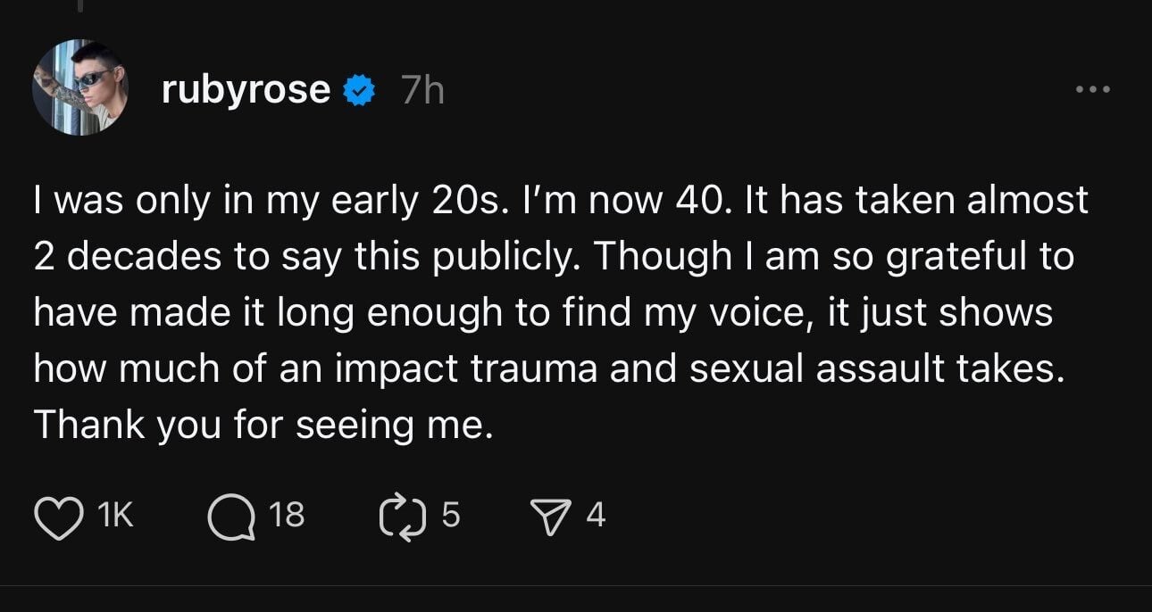 Katy Perry accused of sexual assault by Ruby Rose