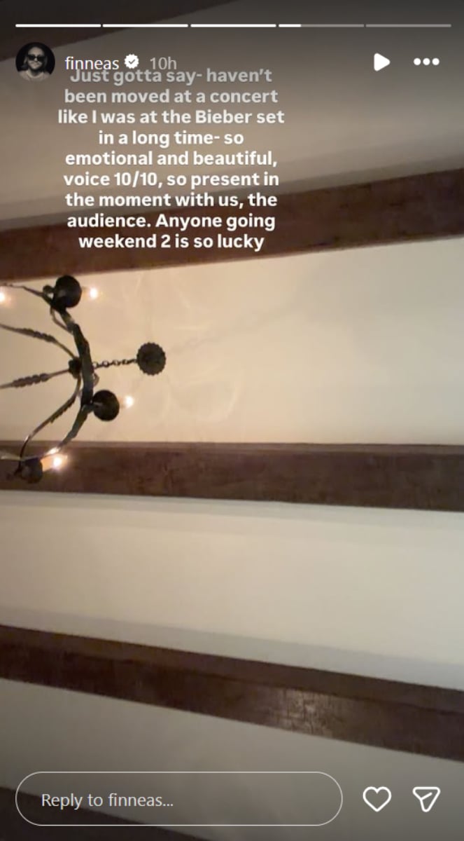 Finneas sings high praises for Justin Biebers emotional performance