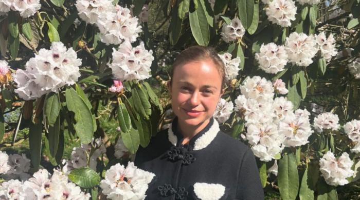 Lady Amelia Windsor visits goats wearing their future in £240 coat