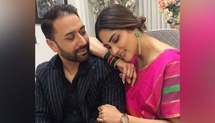 TV host Fiza Ali and husband Ejaz Khan. — Instagram@fiza_aali