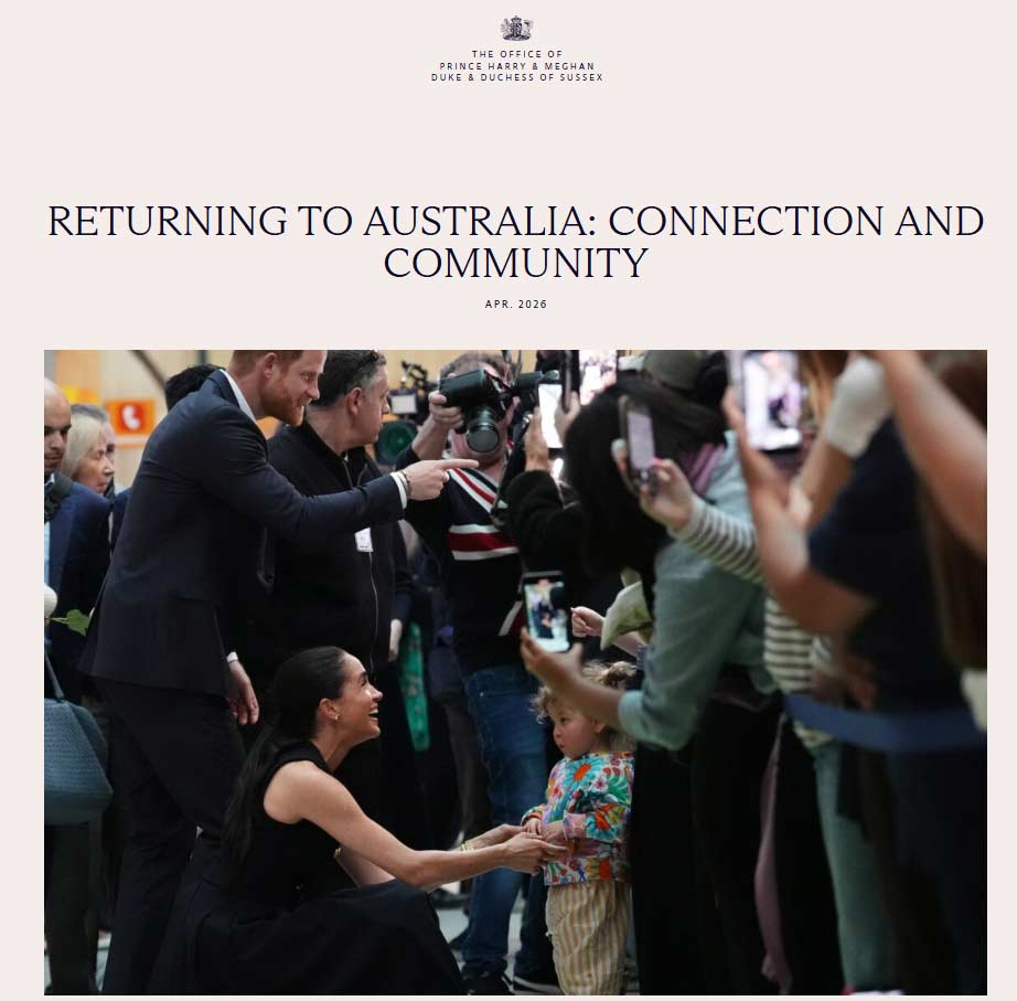 Prince Harry, Meghan Markle make first statement from Australia