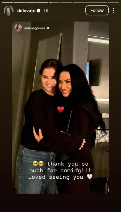 Demi Lovato sends message to Selena Gomez after surprise reunion