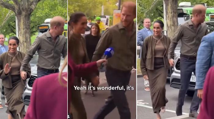 Prince Harry takes lead in Australia interview, Meghan Markle gets ignored