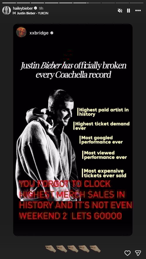 Justin Biebers Coachella legacy gets new addition thanks to wife Hailey