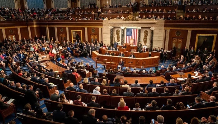 Members of US House of Representatives gather for fourth round of voting for new House Speaker on second day of 118th Congress at US Capitol in Washington, US, January 4, 2023. — Reuters