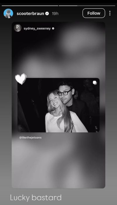 Sydney Sweeney, Scooter Braun go Instagram official after Euphoria outing