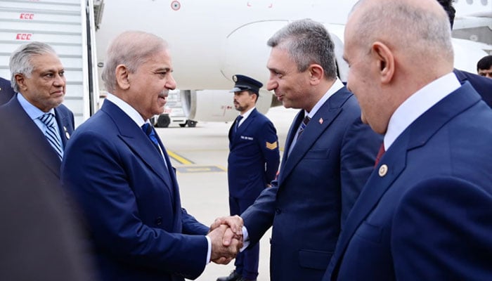 PM Shehbaz Sharif reaches Antalya, Turkiye, on April 16, 2026. — X/@PakPMO
