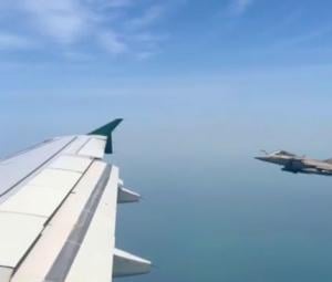 WATCH: Fighter jets escort PM Shehbaz's aircraft on arrival in Qatar