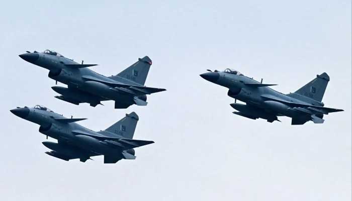 Pakistan Air Force J-10C fighter jets. — AFP/File