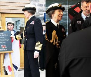 Princess Anne unveils plaque in Dartmouth alongside Sir Tim Laurence