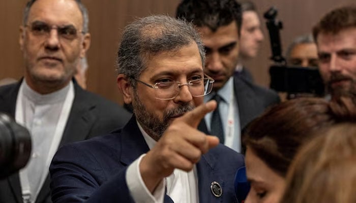 Iranian Deputy Foreign Minister Saeed Khatibzadeh speaks to reporters as he attends Antalya Diplomacy Forum in Antalya, Turkey, April 18, 2026. — Reuters
