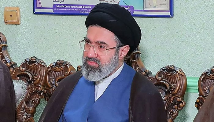 Iran’s Supreme Leader Mojtaba Khamenei gestures during a meeting. — AFP/File