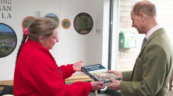 Duke of Edinburgh returns to Brading Roman Villa to champion young talent