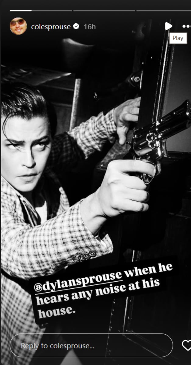 Cole Sprouse reacts to brother Dylan confronting house intruder