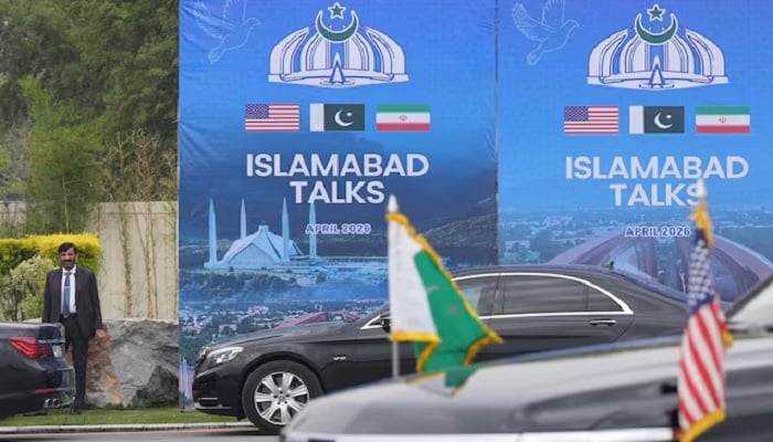 An official stands during the arrival of the US Vice President JD Vance for talks with Iranian officials in Islamabad, Pakistan, Saturday, April 11, 2026. — Reuters