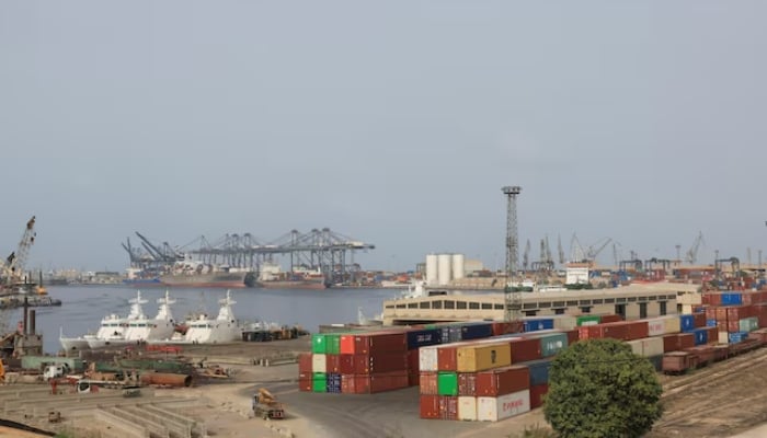 Shipping containers are seen at the Karachi port in Karachi, June 10, 2025. — Reuters