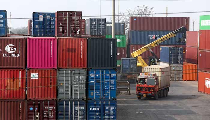 A person drives a truck inside a shipping container yard in Navi Mumbai, India, February 4, 2026.— Reuters/File