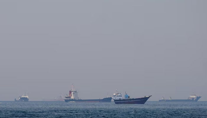 Ships and boats in the Strait of Hormuz off the coast of Musandam, Oman, April 20, 2026. — Reuters