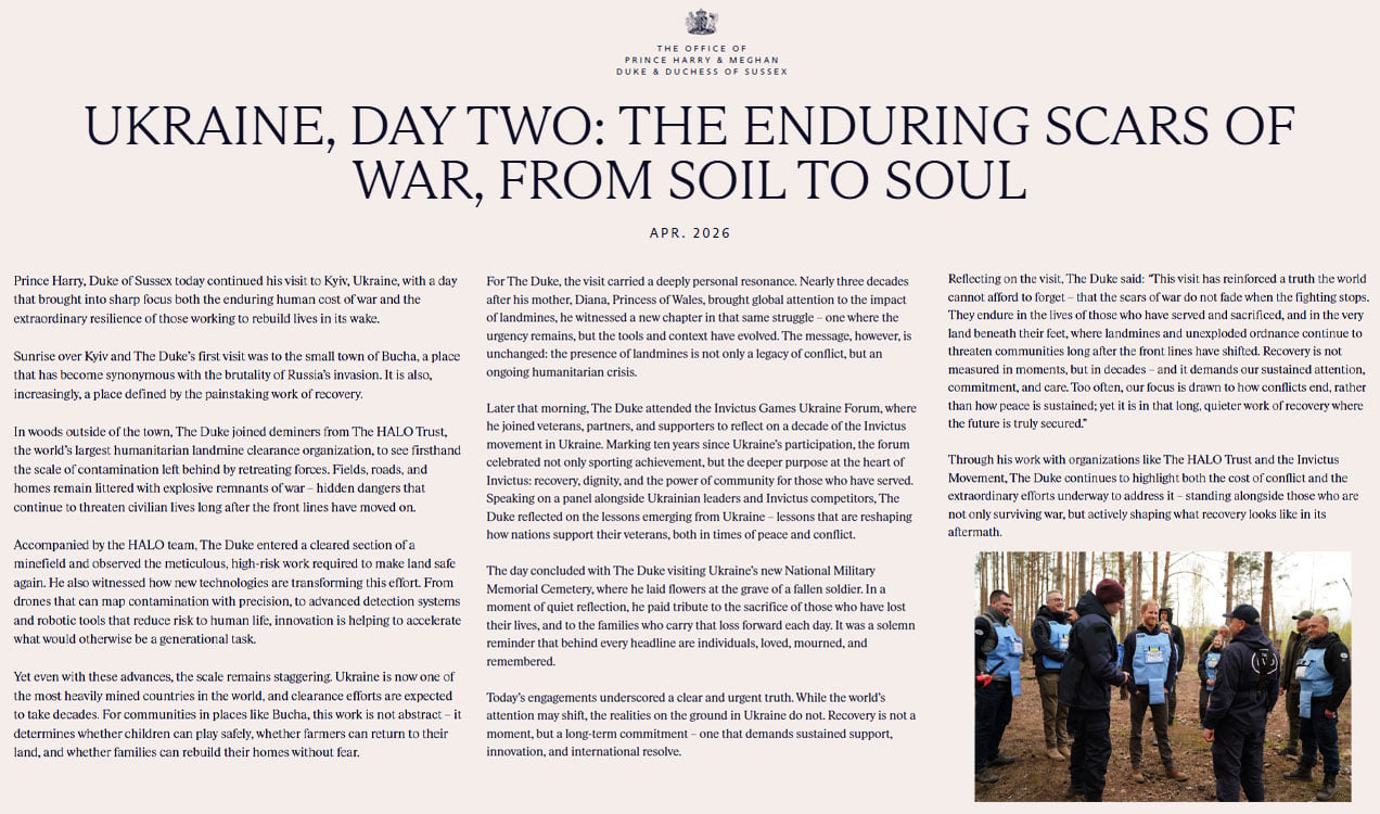 Prince Harry, Meghan release statement as royal family mark poignant day