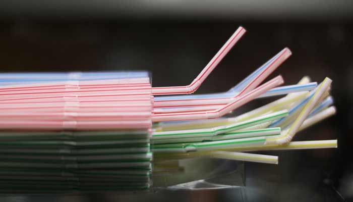 Plastic straws are on display in a shop. — Reuters/File